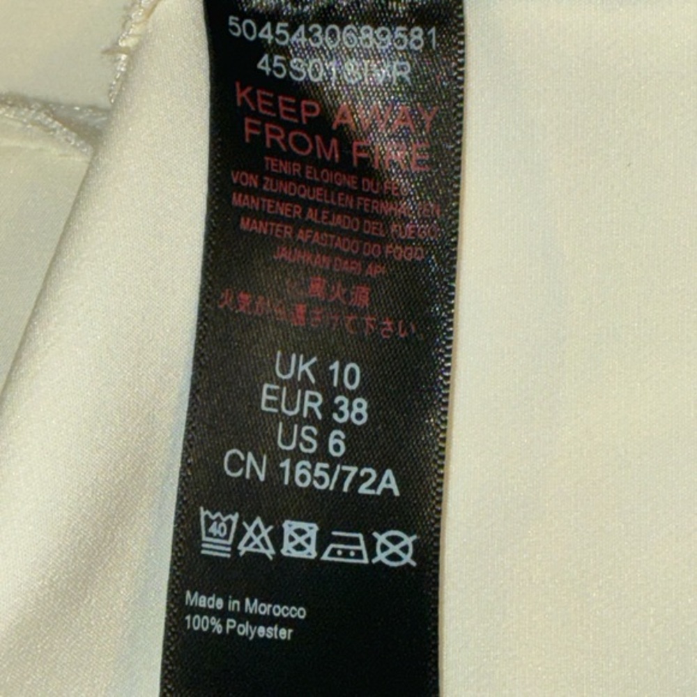TOPSHOP Off-white Cream Effortless Shorts SideZip - Picture 4 of 5